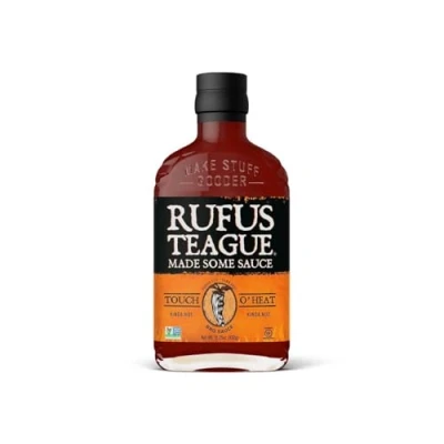 Abbildung von RUFUS TEAGUE Touch O&#039; Heat BBQ Sauce (432 g), scharfe Sauce, rauchig süß mit Chilis verfeinert, glutenfrei und ohne GMOs/GVOs