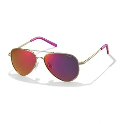 Abbildung von Polaroid Unisex Kinder PLD 8015/N Ai J5G 52 Sonnenbrille, Gold (Gold/Grey Pink)