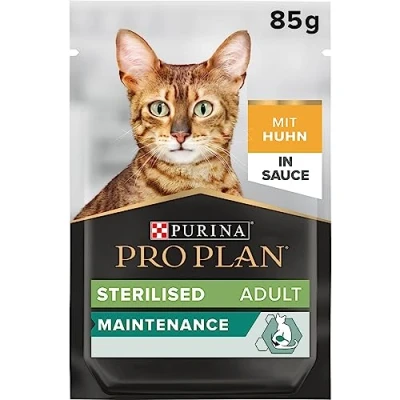 Abbildung von Pro Plan Sterilised Katzenfutter nass, mit Huhn 26er Pack (26x85 g)
