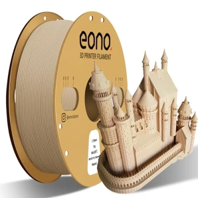 Abbildung von EONO Holz PLA Filament 1,75 mm, 3D Drucker 1kg (2.2lbs), Maßgenauigkeit +/ 0.03mm Druck Filament,