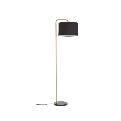 Abbildung von Lindby Stehleuchte Hillary, schwarz/gold, Marmor, 153cm