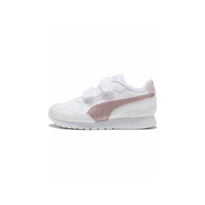 Abbildung von Puma ST Runner v4 Glitter Sneakers Kinder Schuhe White/Copper Rose/Rose Mauve Größe: 30