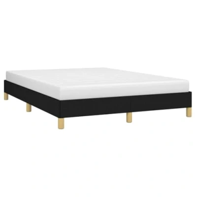 Abbildung von vidaXL Polsterbett Doppelbett Bett Bettgestell Bettrahmen Lattenrost Ehebett Stoffbett Schlafzimmerbett Schlafzimmermöbel Schwarz 160x200cm Stoff