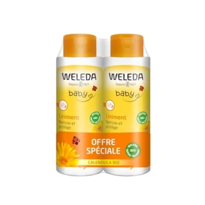 Abbildung von Weleda Baby Liniment Calendula 2 x 400 ml Set