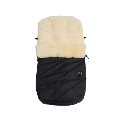 Abbildung von Kaiser Fußsack &quot;Paat&quot;, echtes Lammfell Medizin (keine Lammwolle), schwarz, 1 Stück (1er Pack)