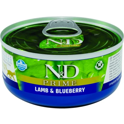 Abbildung von N&amp;D Prime Nassfutter für Katze Lamm 70 g pro 24 Stück