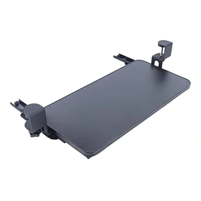 Abbildung von AOOUNGM Tastaturablage 52x25cm Untertisch Schreibtisch Computer Tastaturauszug Ausziehbar Zubehör mit C Klemmhalterung