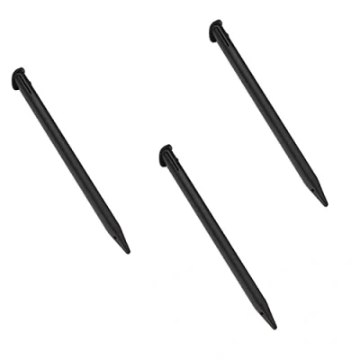 Abbildung von XHBTS 3 Stück Kunststoff Ersatz Touchscreen Stylus Stift, Kompatibel mit Nintendo New 3DS XL, LL (Schwarz)