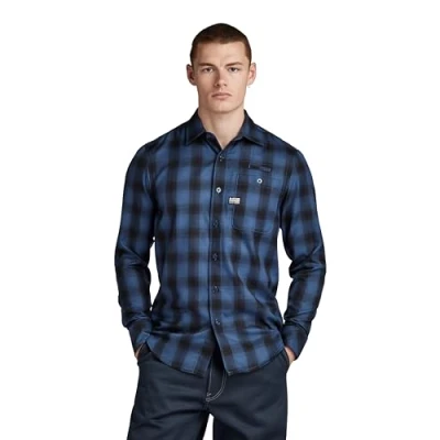 Abbildung von G Star Bristum 2.0 Hemd, Herren, Größe: Small, Rank blue big shadow check