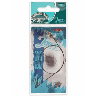 Abbildung von Mikado Jaws Wolfram Leader Super Light 35cm/5kg 2 pcs. Raubfisch Vorfächer