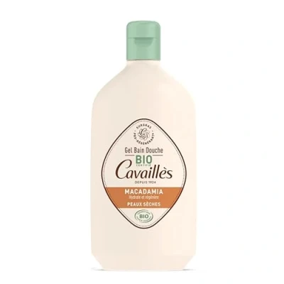 Abbildung von Cavaillès Duschgel, 400 ml, für trockene Haut, schützt und nährt ohne Seife, Parabene, Gesicht Körper tägliche Anwendung (Bio Macadamia)