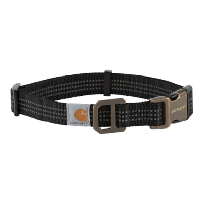 Abbildung von Carhartt Hundehalsband, Messing, gebürstet, Größe L, Schwarz.