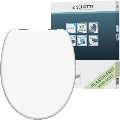 Abbildung von Schütte WC Sitz &quot;WHITE&quot;, Duroplast, mit Absenkautomatik