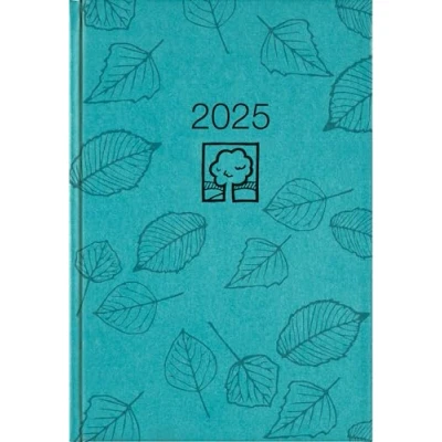 Abbildung von Zettler Wochenbuch 2025 türkis, 14,6x21cm, Taschenkalender mit 128 Seiten im Kartoneinband, Tages und Wochenzählung, Mondphasen, Recyclingpapier internationales Kalendarium