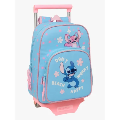 Abbildung von safta Stich Happy Kinderrucksack mit Trolley 705, ideal für Kinder verschiedener Altersgruppen, bequem und vielseitig, Qualität Widerstandsfähigkeit, 26 x 11 34 cm, Himmelblau, M, Casual