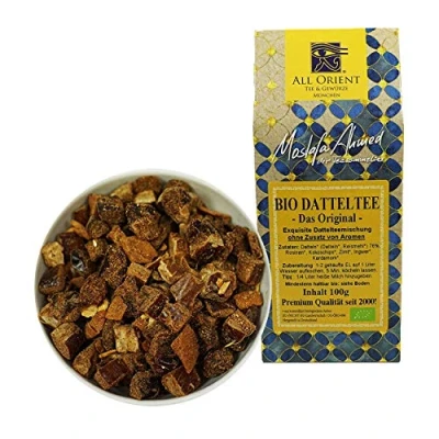 Abbildung von All Orient BIO Datteltee &quot;Das Original&quot; 100g Ohne Zusatz von Aromen Dattel Tee lose Dattelteemischung Vegan Basischer Naturbelassen