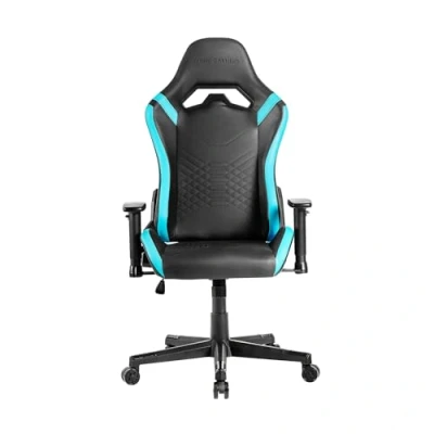 Abbildung von Mars Gaming MGC PRO, Professioneller Stuhl, PU Leder Oberfläche, 2D Armlehnen und 135 Verstellbare Rückenlehne, Soft Touch Lenden Nackenkissen, XL Rollen Klasse 4 Gasfeder, Blau