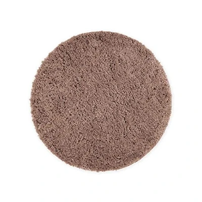 Abbildung von WohnDirect Badezimmerteppich Rund Braun Badematte rutschfest Ø 56 cm Badteppich Set rund, waschbar