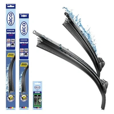 Abbildung von alca® Scheibenwischer Set passend für OPEL MERIVA B (06.2010 10.2024) SUPER Flat Flachbalkenwischer Frontscheibenwischer
