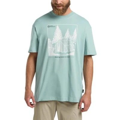 Abbildung von Jack Wolfskin Tshirt print, Herren, Größe: Large, Tent soft jade