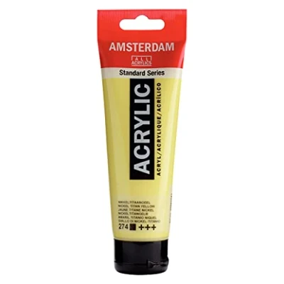 Abbildung von Amsterdam Standard Series Acrylfarbe Tube 120 ml Nickeltitangelb 274 (17092742)