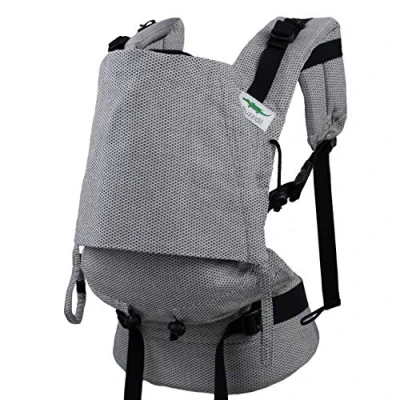 Abbildung von Buzzidil Babytrage Facette Monochrom mitwachsende Bauchtrage, Rückentrage, Hüftsitz Babysize Baby Tragesystem von 0 18 Monate Fullbuckle für Neugeborene ab Geburt