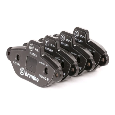 Abbildung von BREMBO P 23 096 Bremsbelagsatz exkl. Verschleißwarnkontakt ohne Zubehör FIAT: Punto I Cabrio, Schrägheck, Cinquecento, LANCIA: Y kfzteile,