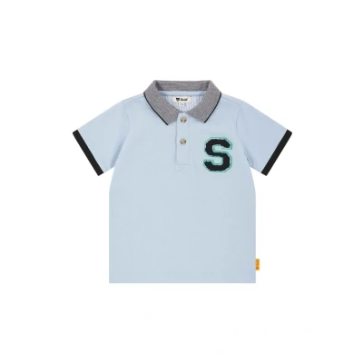 Abbildung von Steiff Kurzarm TEAM Poloshirt für Kinder, Größe: 110, Chambray blue
