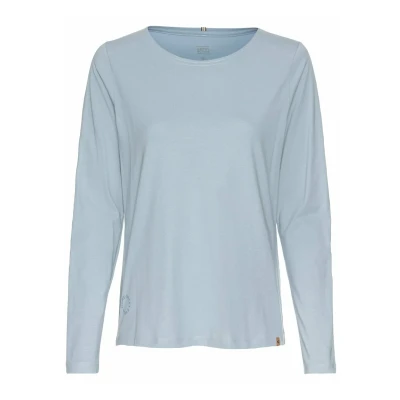 Abbildung von camel active Rundhals Langarmshirt, Damen, Größe: Small, Soft blue