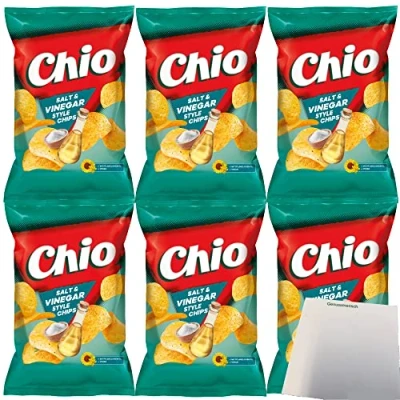Abbildung von Chio Chips Salt &amp; Vinegar 6er Pack (6x150g Packung) + usy Block