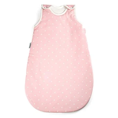 Abbildung von Ehrenkind® Babyschlafsack Schlafsack Rund 2.5 TOG Bio Baumwolle Ganzjahres Baby Gr. 74/80 Farbe Rosa mit weißen Punkten Oeko Tex winter und Sommer Kinder