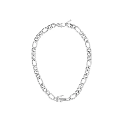 Abbildung von Lacoste Crocodile Unisex Halskette silvercoloured, Größe: One Size, Silver coloured