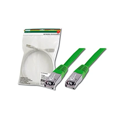 Abbildung von DIGITUS LAN Kabel Cat 5e 5m RJ45 Netzwerkkabel SF/UTP Geschirmt Kompatibel zu 6 &amp; 6A Grün