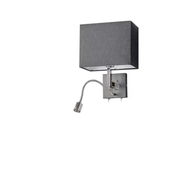 Abbildung von Lucande Wandlampe Rebekka, 31 cm, schwarz, LED Lesearm