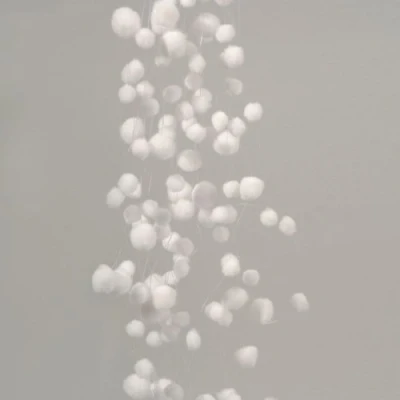 Abbildung von Guirlande Schneeball l135 cm weiß Kerst Decoris