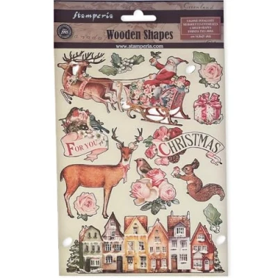 Abbildung von Stamperia KLSP169 Colored Wooden Shape A5, Multicolor, 14,8 x 21 0,8 cm