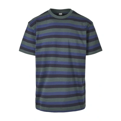 Abbildung von Urban Classics Tshirt print, Herren, Größe: Small, Bottlegreen/midnightnavy