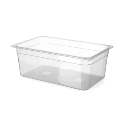 Abbildung von HENDI Gastronormbehälter, Temperaturbeständig von 40 bis 80C, Skalierung, Geruchs und geschmackneutral, 21L, Polypropylen, GN 1/1, 530x325x(H)150mm, Transparent