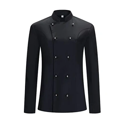 Abbildung von MISEMIYA Damen Women&#039;s Chef Jacket KOCHJACKE KZ 848, Herren 848 Schwarz, XXL