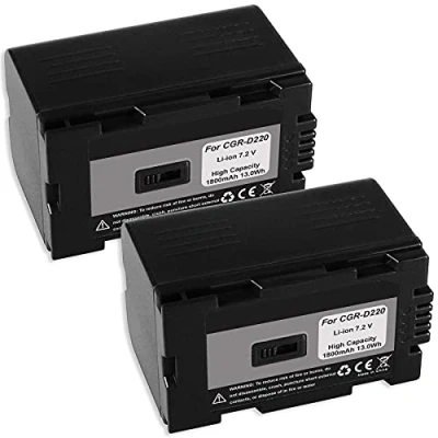 Abbildung von 2X Akku kompatibel mit Pansonic CGR D220, D16(s) für NV / PV Serie Hitachi DZ MV Siehe Kompatibilitätsliste!
