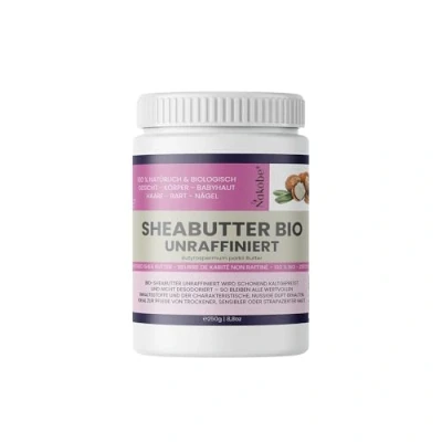 Abbildung von Nakobe Sheabutter Bio 250g 100% Rein und Natürlich Zertifiziert Unraffiniert &amp; Kaltgepresst Karite Butter