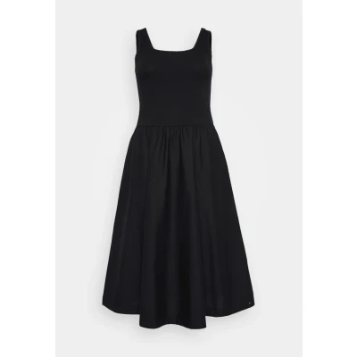 Abbildung von Tommy Hilfiger Curve MIDI MIX Freizeitkleid, Damen, Größe: 52, Black