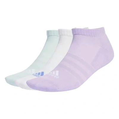 Abbildung von adidas Unisex Cushioned Low Cut Socks 3 Pairs, Powder Plum/White/Halo Mint, 6 7 Years