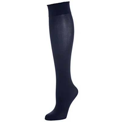 Abbildung von Wolford Damen Velvet de Luxe 50 Knee Highs Kniestrümpfe, DEN, Blau (Admiral 5280), Medium