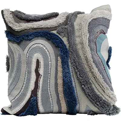 Abbildung von Kare Design Kissen Lava Grau, Accessoire, mit Reisverschluss, Boho Style 45x45cm, 1 Stück (1er Pack)