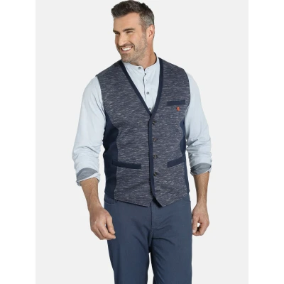 Abbildung von Charles Colby Weste DUKE Graham Weste, Herren, Größe: 4XL/5XL, Dunkelblau gemustert
