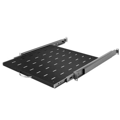 Abbildung von Stalflex Server Fachboden 19 Zoll 1U 450mm Serverschrank Hergestellt aus Hochbelastbarer Stahl Universelles Ausziehbare Belüftetes Rackmontage Kragarmtablett