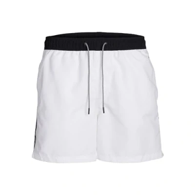 Abbildung von JACK&amp;JONES Herren JPSTFIJI JJSWIM BLACK TAPE LY SN Badeshorts, White, 50