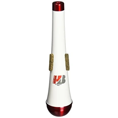 Abbildung von Humes &amp; Berg 163 Stonelined Pixie Gerader Dämpfer für Posaune/Straight Mute, Rot/Weiß