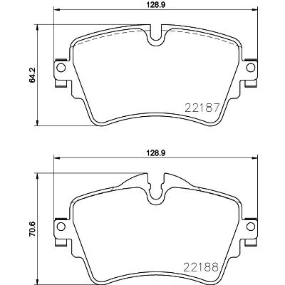 Abbildung von HELLA 8DB 355 023 091 Bremsbelagsatz für Verschleißwarnanzeiger vorbereitet mit Bremssattelschrauben MINI: Schrägheck, Clubman, Cabrio